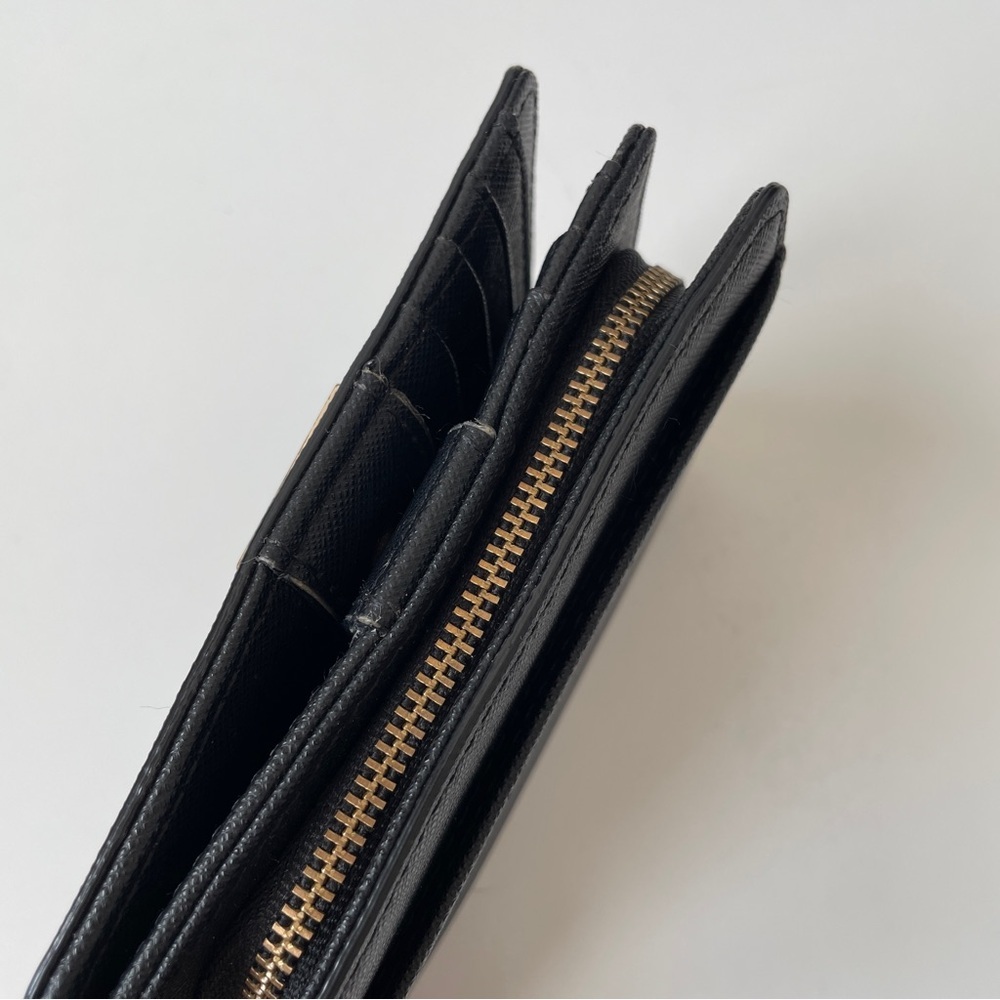 Kate Spade Neda Black Saffiano Leather Zip Around Mini Wallet - Picture 6 of 14